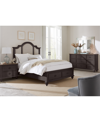 Macy's Mandeville 3pc Bedroom Set (upholstered King Storage Bed + Dresser + 2-drawer Nightstand) In Brown