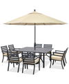 AGIO ASTAIRE OUTDOOR 9-PC DINING SET (64" SQUARE TABLE + 8 DINING CHAIRS)