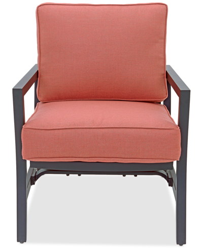 Agio Astaire Outdoor Lounge Chair In Peony Brick Red