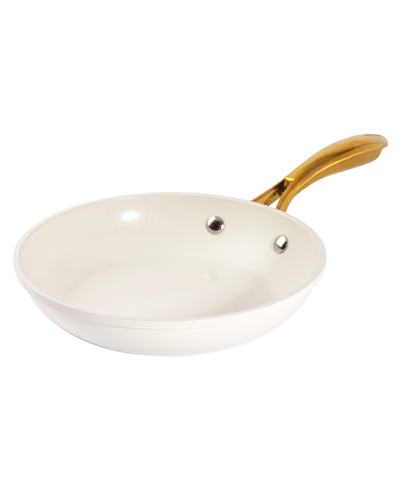 Gotham Steel Natural Collection Ceramic Coating Non-stick 12" Frying Pan With Gold-tone Handle In Cream