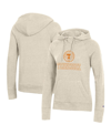 CHAMPION WOMEN'S CHAMPION HEATHERED OATMEAL TENNESSEE VOLUNTEERS COLLEGE SEAL PULLOVER HOODIE