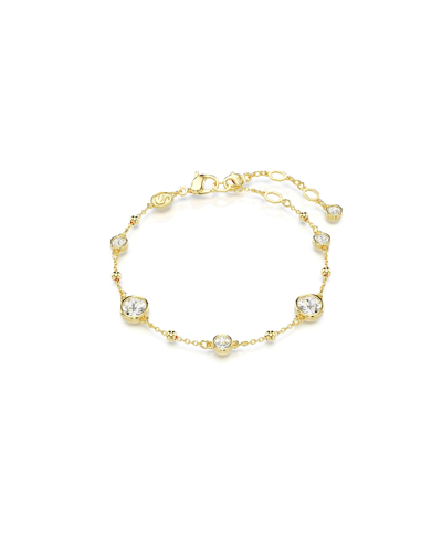 Swarovski Women's Imber Gold-plated & Crystal Station Bracelet In Yellow Gold