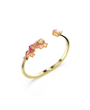 SWAROVSKI MIXED CUTS, PINK, GOLD-TONE GEMA BANGLE BRACELET