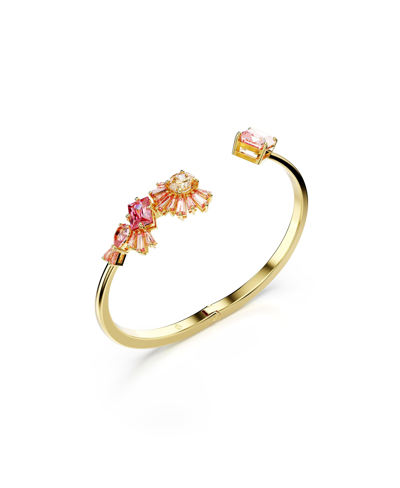 Swarovski Mixed Cuts, Pink, Gold-tone Gema Bangle Bracelet