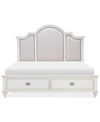 MACY'S MANDEVILLE UPHOLSTERED KING STORAGE BED