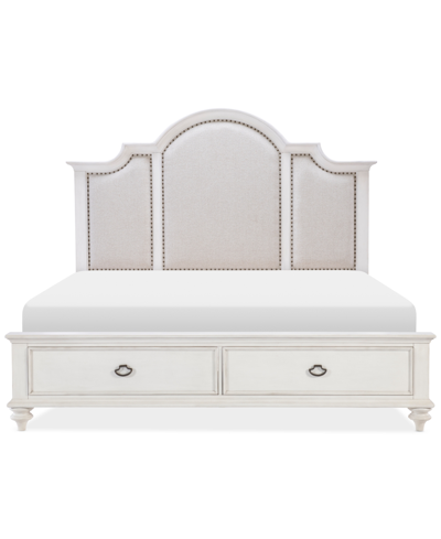 Macy's Mandeville Upholstered King Bed In White