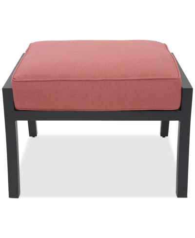 Agio Astaire Outdoor Ottoman In Peony Brick Red