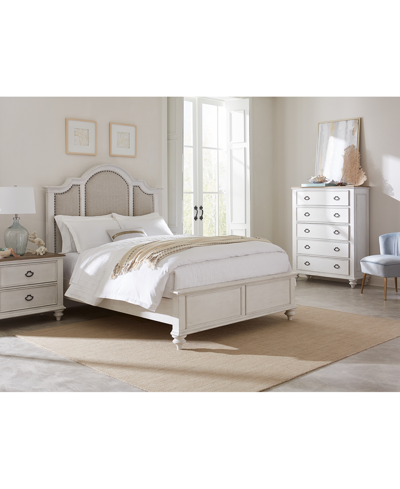 MACY'S MANDEVILLE 3PC BEDROOM SET (UPHOLSTERED QUEEN BED + DRAWER CHEST + 2-DRAWER NIGHTSTAND)