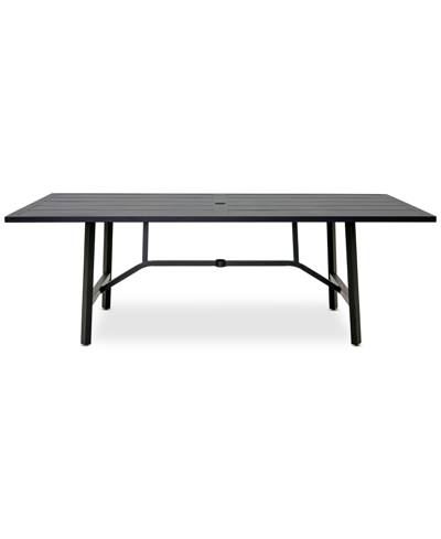 Agio Astaire 84" X 42" Rectangle Outdoor Slat Top Dining Table, Created For Macy's In Dark Brown