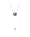 Swarovski Swan, Gray, Rhodium Plated Iconic Swan Y Pendant Necklace In Gray