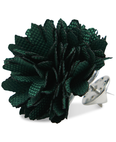 Construct Con.struct Men's Ceremony Satin Checkerboard Flower Lapel Pin, Created For Macy's In Hunter