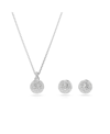 Swarovski White, Rhodium Plated Meteora Set In Silver