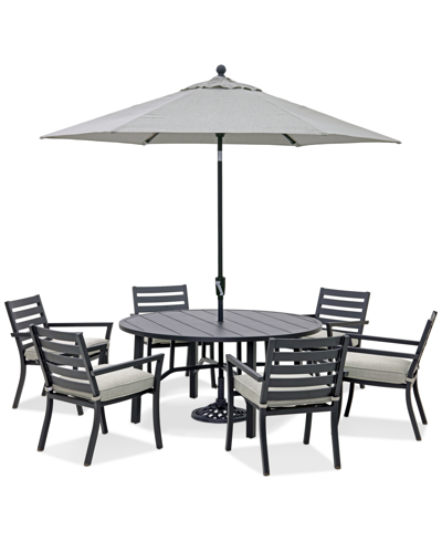 AGIO ASTAIRE OUTDOOR 7-PC DINING SET (60" ROUND TABLE + 6 DINING CHAIRS), CREATED FOR MACY'S