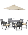 AGIO ASTAIRE OUTDOOR 7-PC DINING SET (60" ROUND TABLE + 6 DINING CHAIRS)