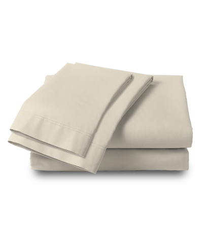 Color Sense 300 Thread Count 100% Cotton Sateen 4-pc. Sheet Set, Full In Off-white