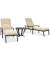 AGIO ASTAIRE OUTDOOR 3-PC CHAISE SET (2 CHAISE LOUNGE CHAIRS + 1 END TABLE)
