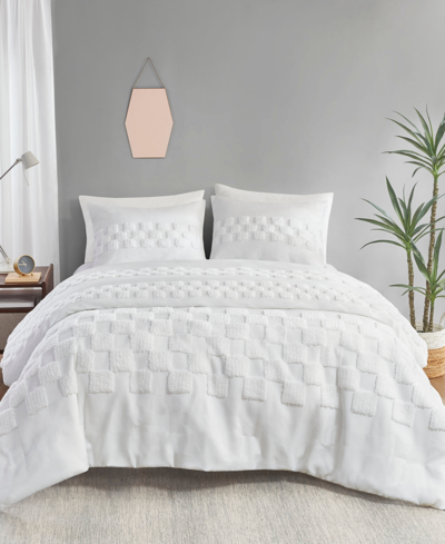 Urban Habitat Closeout!  Bennett Chenille 3 Pc Duvet Cover Set, King/california King In Off-white