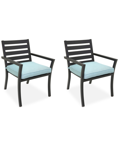 Agio Astaire Outdoor 2-pc Dining Chair Bundle Set In Spa Light Blue