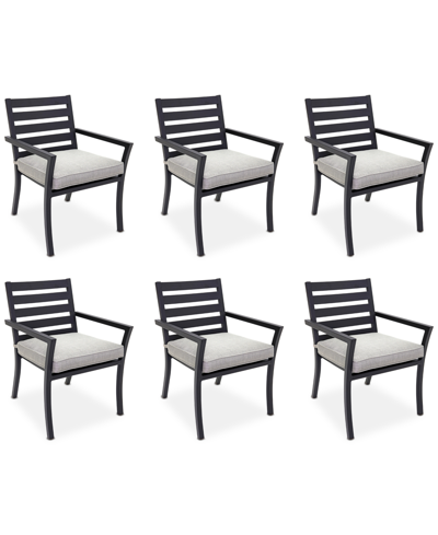 Agio Astaire Outdoor 6-pc Dining Chair Bundle Set In Oyster Light Grey