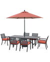 AGIO ASTAIRE OUTDOOR 7-PC DINING SET (84X42" TABLE + 6 DINING CHAIRS)