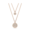 SWAROVSKI WHITE, RHODIUM PLATED OR ROSE-GOLD TONE OR GOLD-TONE METEORA LAYERED PENDANT NECKLACE