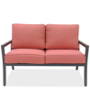 Agio Astaire Outdoor Loveseat In Peony Brick Red