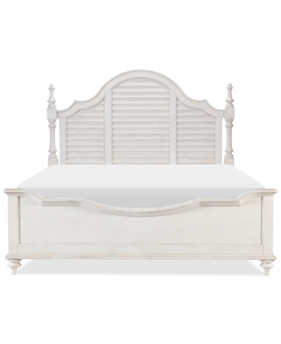 Macy's Mandeville Louvered California King Storage Bed In White