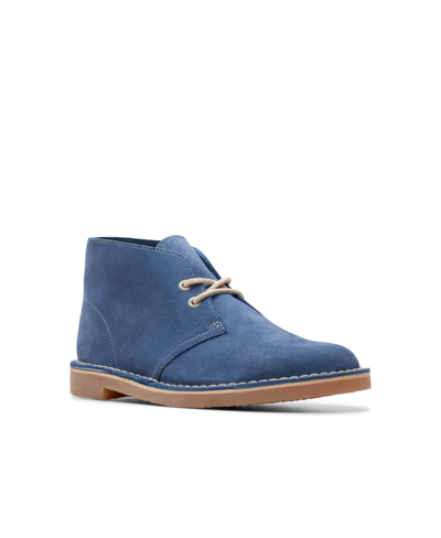 Clarks Men's Collection Bushacre 3 Slip On Boots In Blue Suede