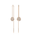 Swarovski White, Rhodium Plated Or Rose-gold Tone Meteora Drop Earrings In Rose Gold