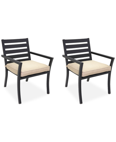 Agio Astaire Outdoor 2-pc Dining Chair Bundle Set In Straw Natural