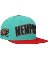 Mitchell & Ness Men's  Teal Memphis Grizzlies Hardwood Classics Snapback Hat In Teal