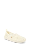 Toms Kids' Alpargata Slip-on Sneaker In Natural