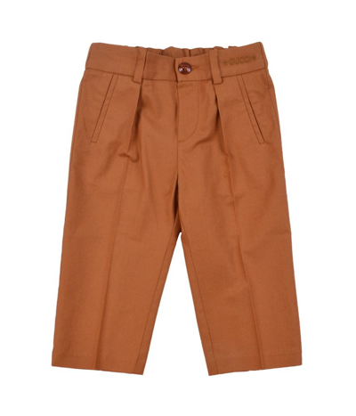 Gucci Kids Button Detailed Shorts In Brown