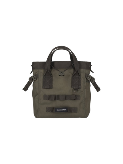 Balenciaga Army Small Tote Bag In Green