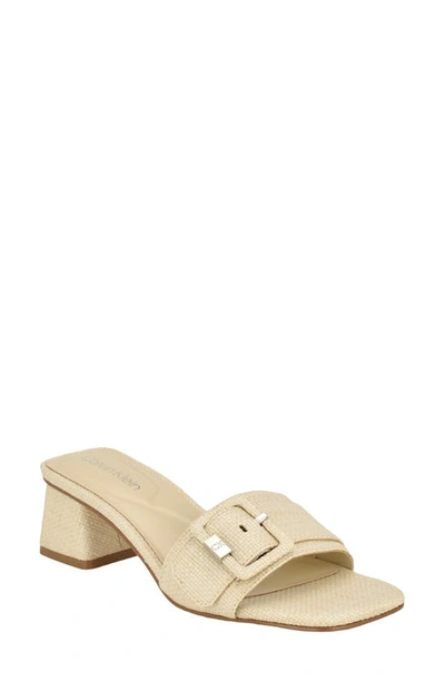 Calvin Klein Ariella Slide Sandal In Light Natural