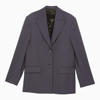 ACNE STUDIOS ACNE STUDIOS BLUE SINGLE BREASTED JACKET IN WOOL BLEND