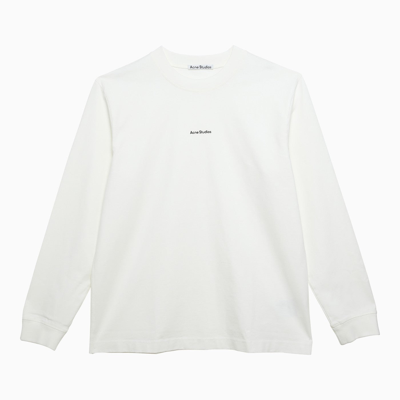 ACNE STUDIOS ACNE STUDIOS CLASSIC WHITE T SHIRT WITH LOGO