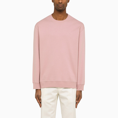 Brunello Cucinelli Pink Crewneck Sweater In Cotton