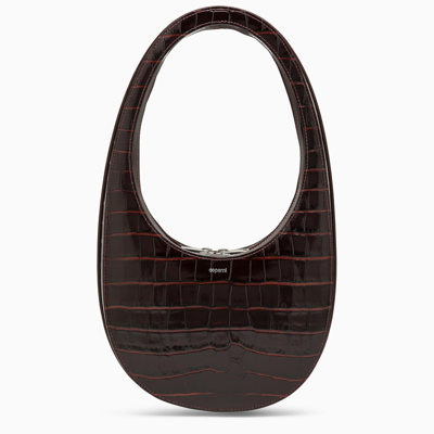 Coperni Swipe Croco Bag In Brown