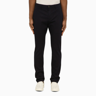 Department 5 Navy Cotton Chino Trousers In Blue