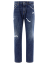 DOLCE & GABBANA DOLCE & GABBANA STRAIGHT LEG JEANS WITH RIPPED DETAILS
