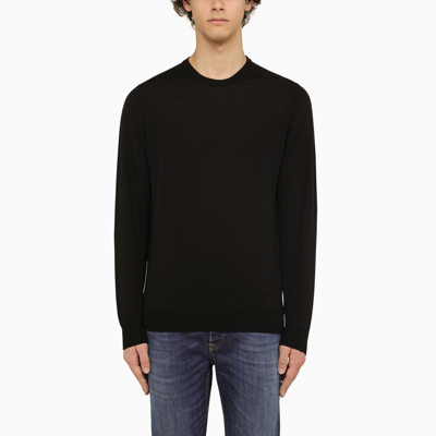 Drumohr Black Crewneck Sweater