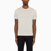 Drumohr Crew Neck T-shirt In Milky White Cotton