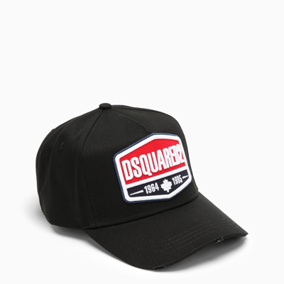 Dsquared2 Black Baseball Cap With Logo Patch