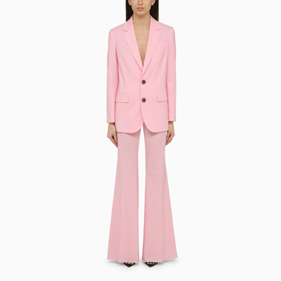 DSQUARED2 DSQUARED2 PINK WOOL BLEND PALAZZO TROUSERS