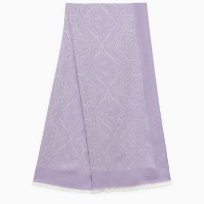 Etro Lilac Blend Scarf In Purple