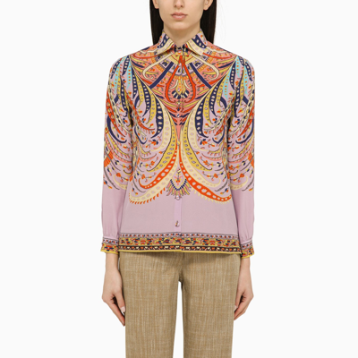 Etro Multicoloured Silk Shirt In Multicolor