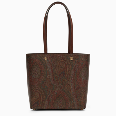 Etro Paisley Shopping Bag In Coated Canvas