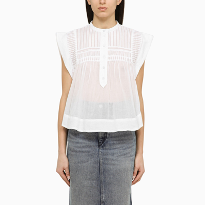 ISABEL MARANT ÉTOILE ISABEL MARANT ÉTOILE WHITE COTTON LEAZA SHIRT