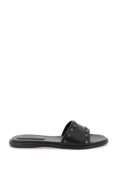 Isabel Marant Vikee Stud-embellished Slides In Black